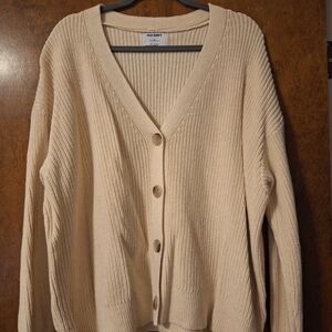 Old Navy Cream Cardigan Sweater